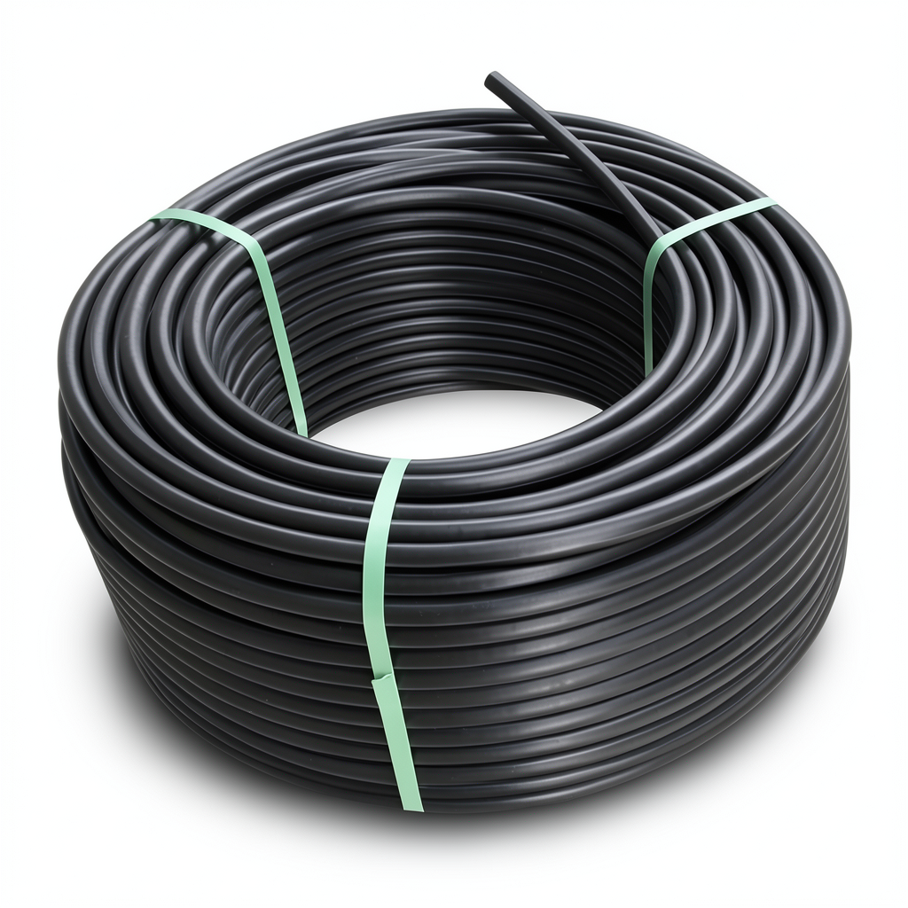 لفة أنابيب HDPE ضغط 12.5 بار PE 80 قطر خارجي 20 مم SDR 11 أسود
