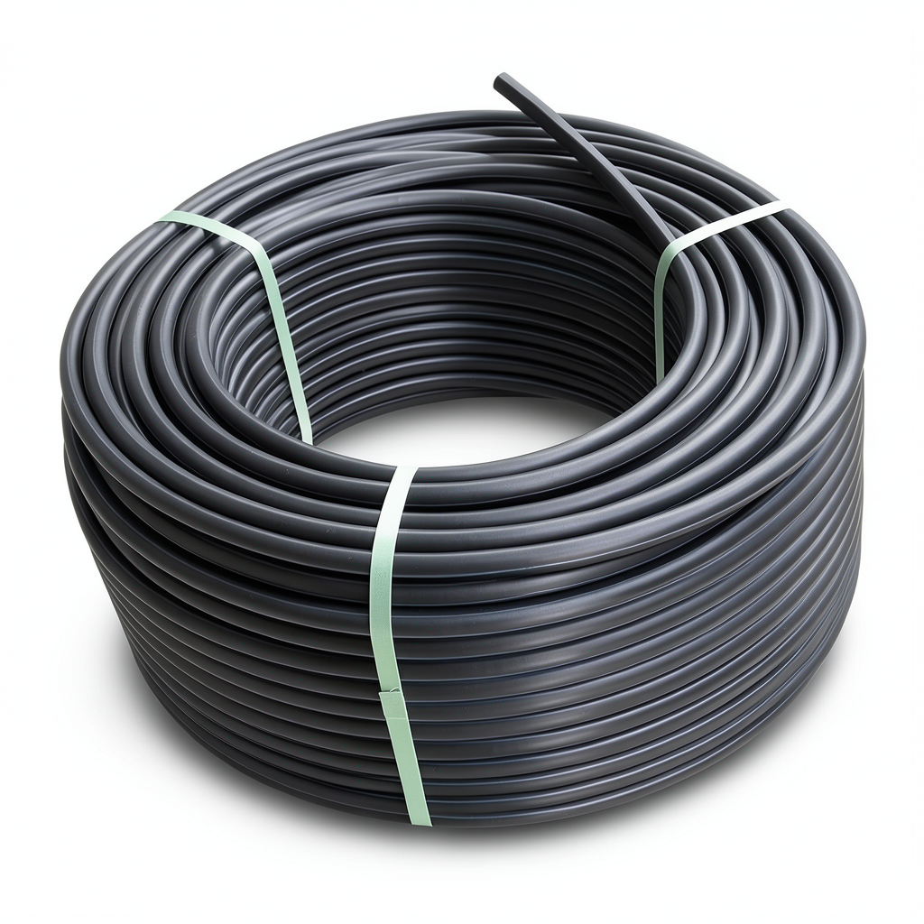 HDPE Polyethylene Plastic Coil Pipe 12.5 Bar Pressure PE 100, 140 mm OD SDR 13.6 Black