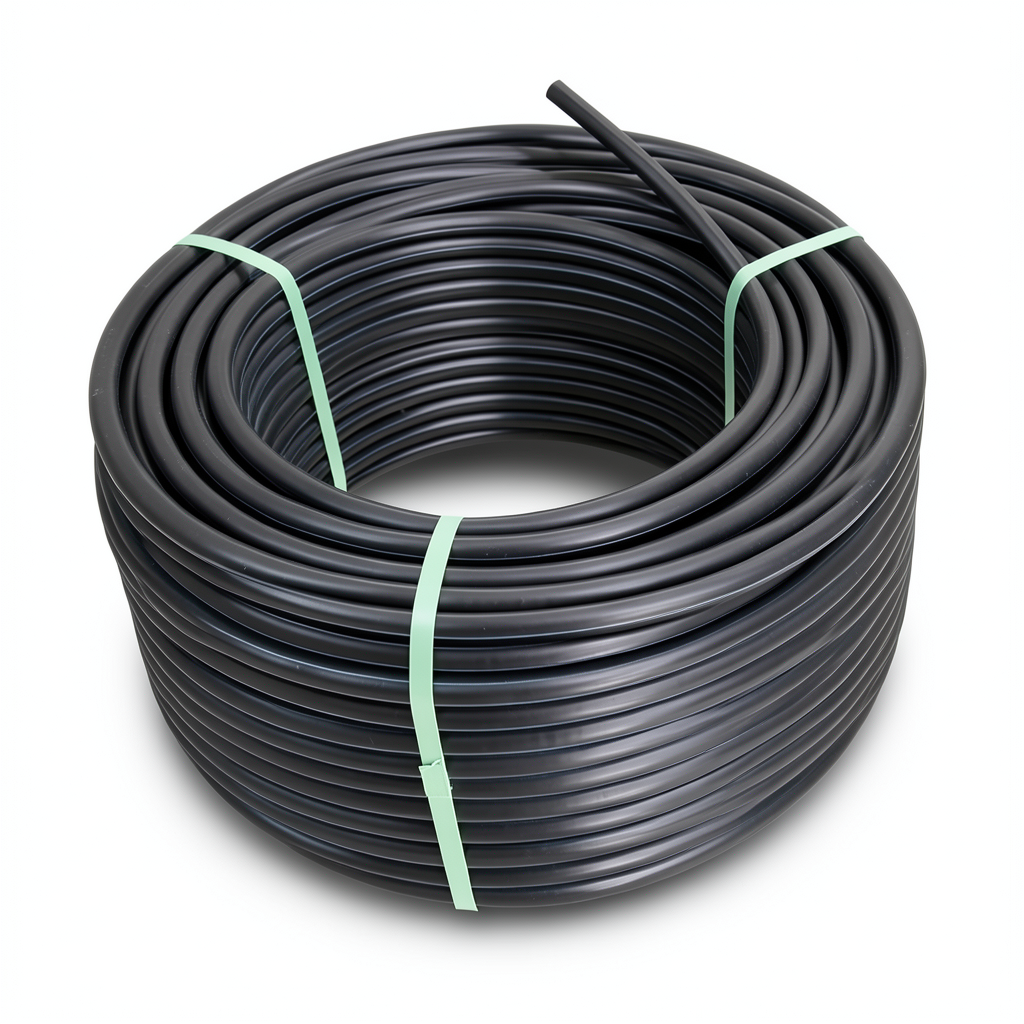 لفة أنابيب HDPE ضغط 16 بار PE 100 قطر خارجي 20 مم SDR 11 لون أسود