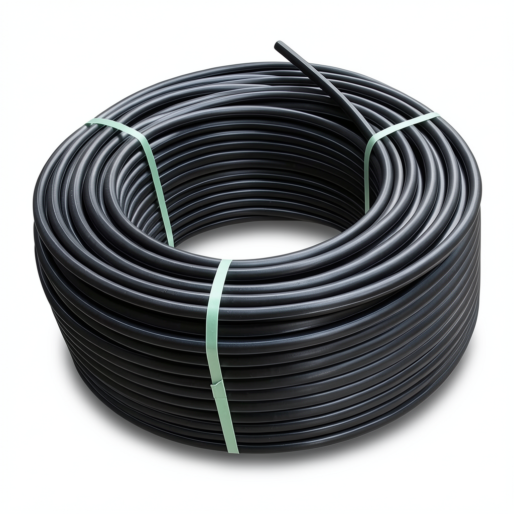 لفة أنابيب HDPE ضغط 16 بار PE100 قطر خارجي 50 مم SDR 11 لون أسود