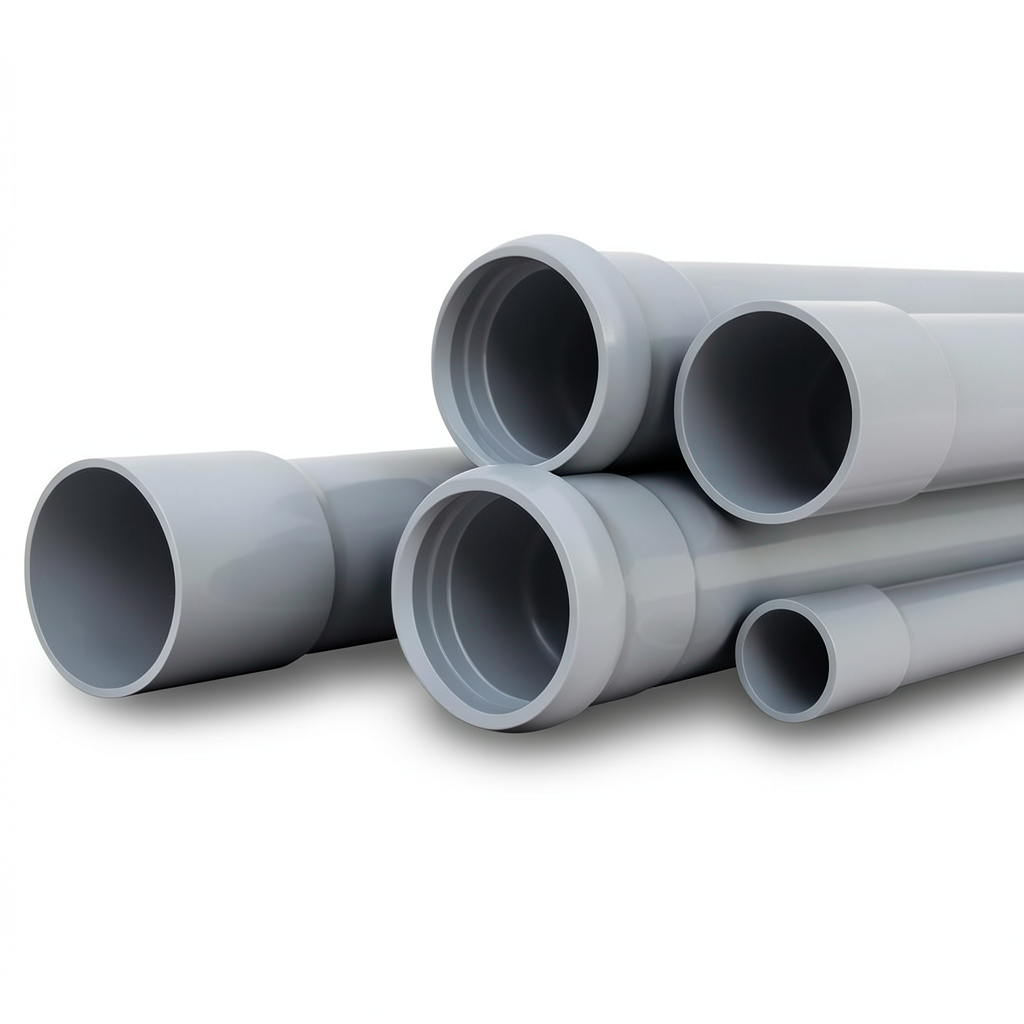 UPVC Pipes Nominal Pressure 4 Bar Outside Diameter 160 mm Thickness 3.2 mm Gray
