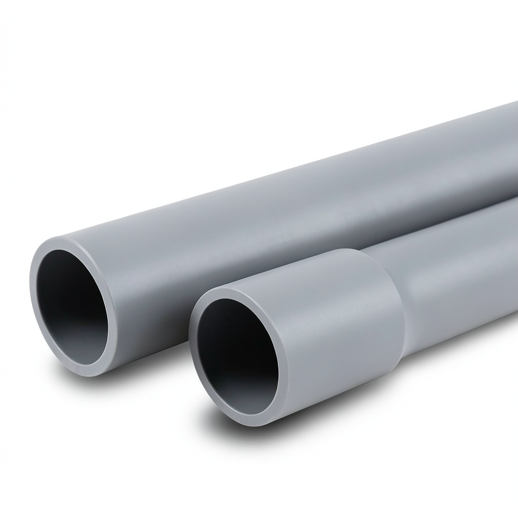 UPVC Pipes Nominal Pressure 4 Bar Outer Diameter 710 mm Thickness 14 mm Gray