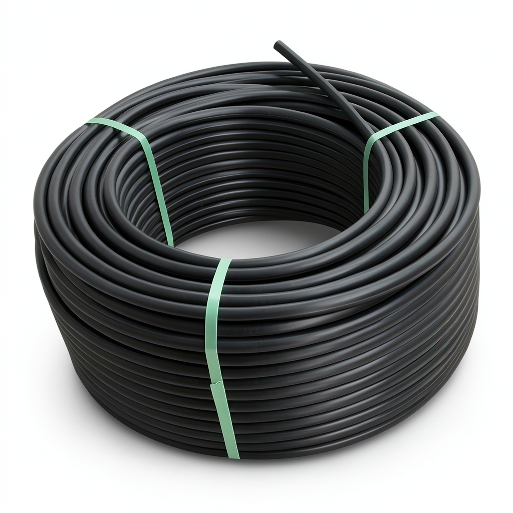 HDPE Plastic Coil Pipe Nominal Pressure 16 Bar PE 100 OD 75 mm SDR 11 Black