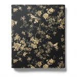 Italian Wallpaper Black Color Floral Design, Size 10m x 1.06m, Model RC19043