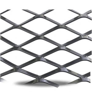 Hot Rolled Steel Expanded Metal Mesh 2 mm Thickness 1.22x1 m Black