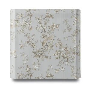 Italian Wallpaper Gray Color Floral Design, Size 10m x 1.06m, Model RC19050