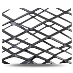Hot Rolled Steel Expanded Metal Mesh 2.3 mm Thick 1.22x3 m Black