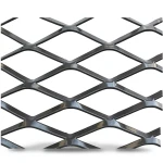 Hot Rolled Steel Expanded Metal Mesh 2 mm Thickness 1.22x1 m Black