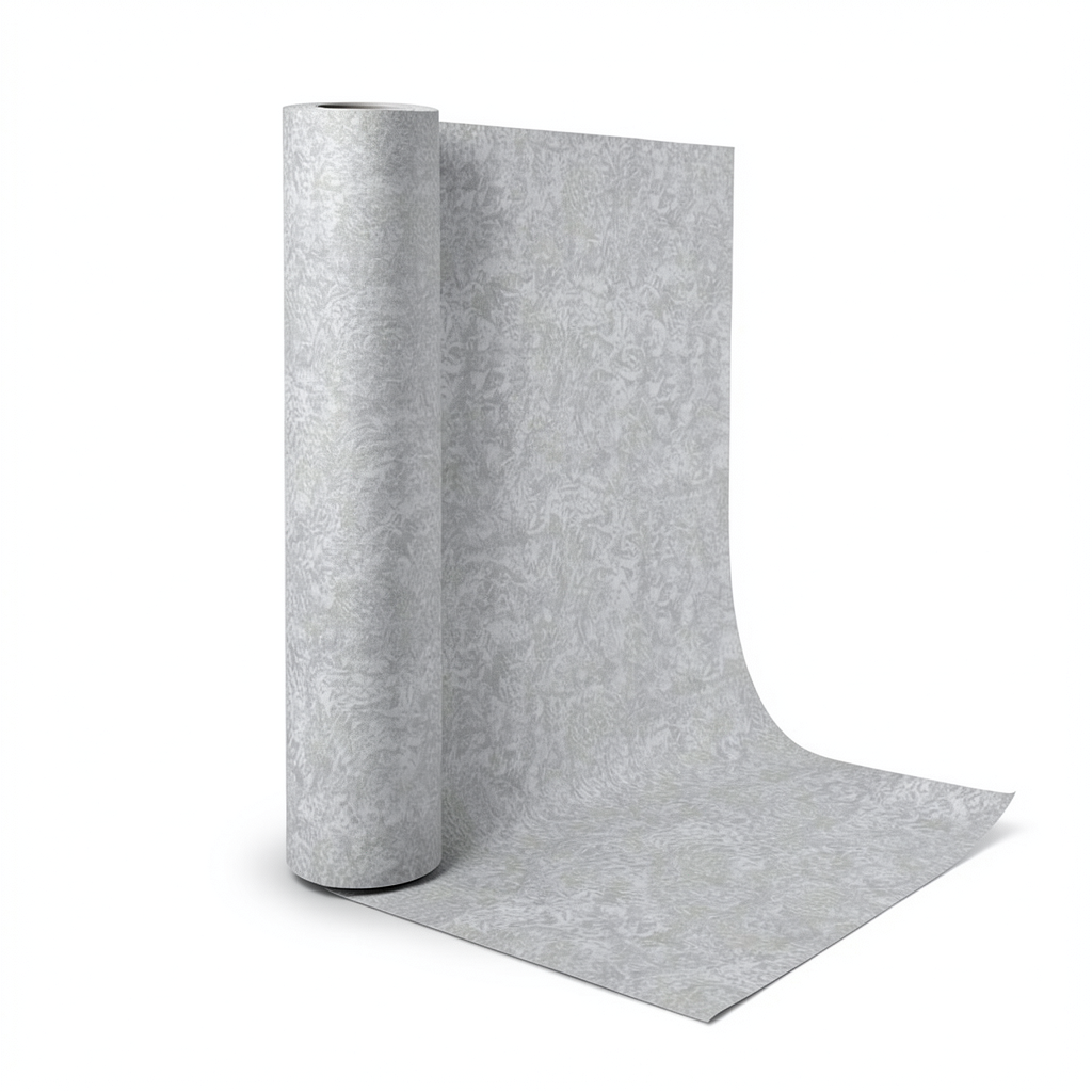 Italian Wallpaper Patterned Design Gray Color, Size 10m x 1.06m, Model RC19057
