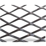 Hot Rolled Steel Expanded Metal Mesh 2.3 mm Thick 1.22x3 m Black