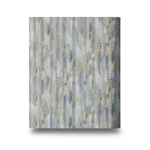 Italian Wallpaper Blue With Brown Geometric Design, Size 10m x 1.06m, Model RC19070