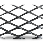 Hot Rolled Steel Expanded Metal Mesh 2 mm Thickness 1.22x2 m Black