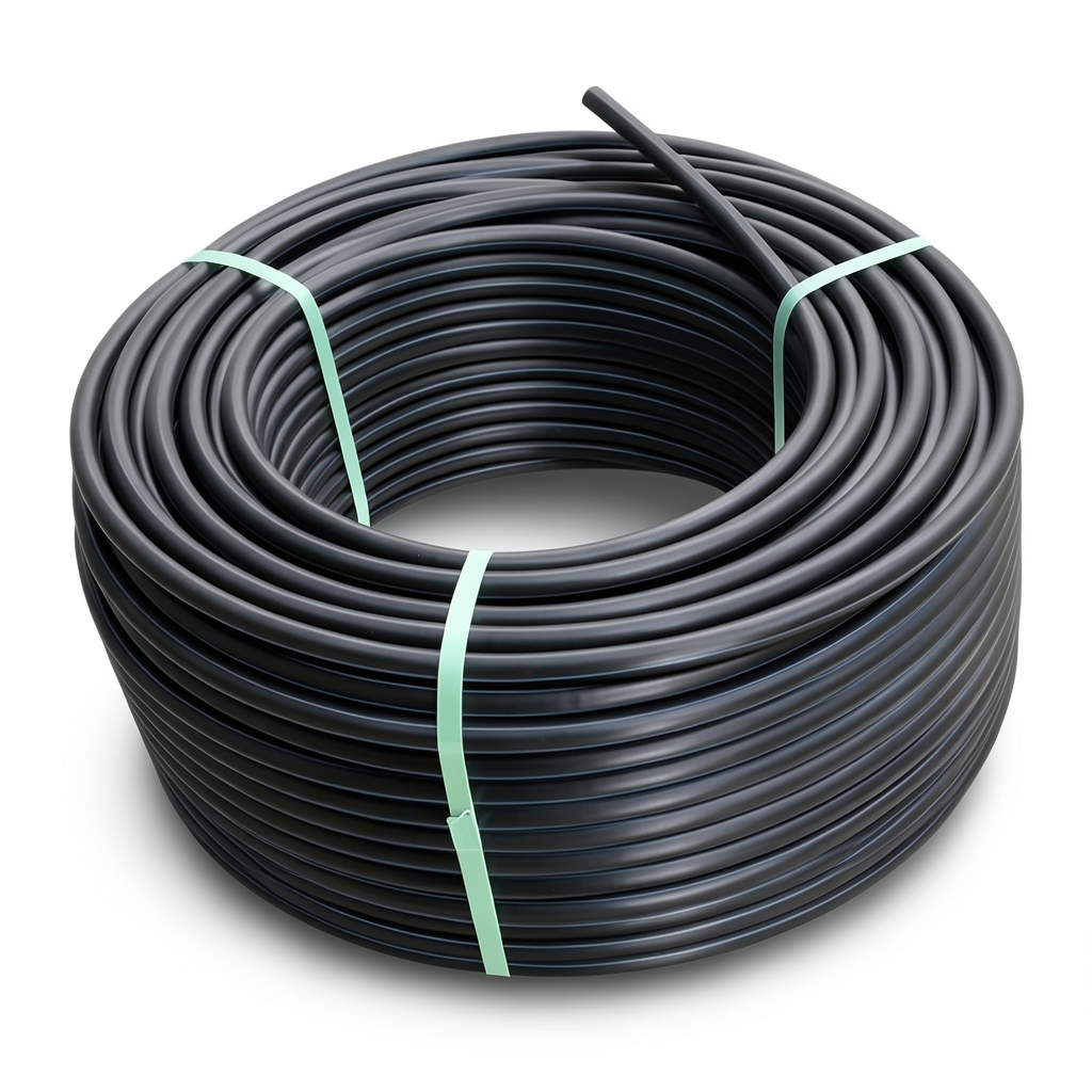 لفة أنابيب HDPE ضغط 20 بار PE100 قطر خارجي 16 مم SDR 9 لون أسود
