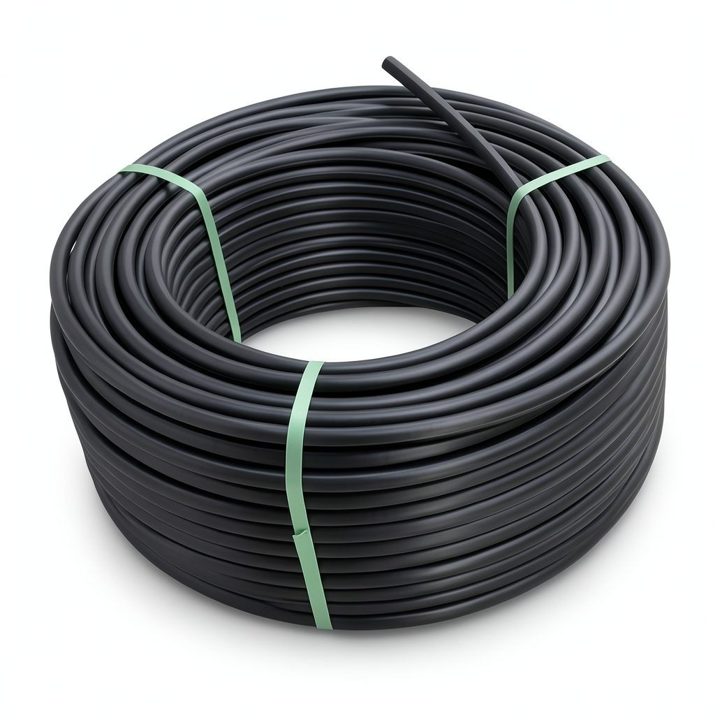 HDPE Plastic Coil Pipe Pressure 20 Bar PE100 Size 63 mm SDR 9 Black