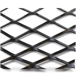 Hot Rolled Steel Expanded Metal Mesh 2.3 mm Thick 1.22x3 m Black