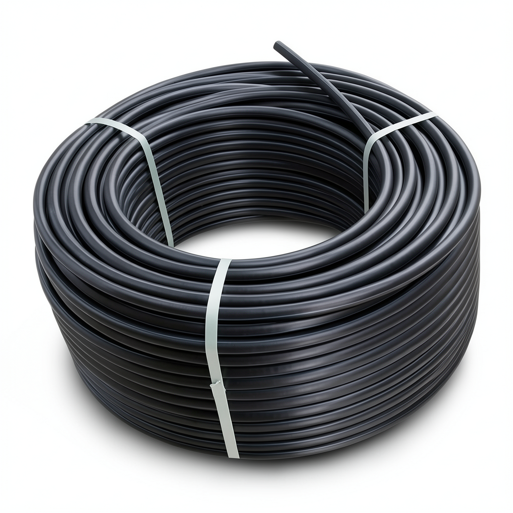 لفة أنابيب بلاستيك HDPE قطر خارجي 160 مم SDR 9 ضغط 20 بار لون أسود