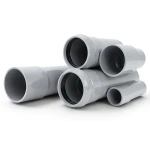 مواسير UPVC ضغط 4 بار قطر خارجي 250 مم سمك 4.9 مم لون رمادي