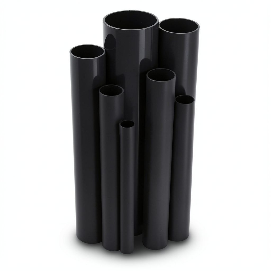 مواسير UPVC ضغط 45 بار قطر خارجي 21.2 مم سمك 3.7 مم لون اسود