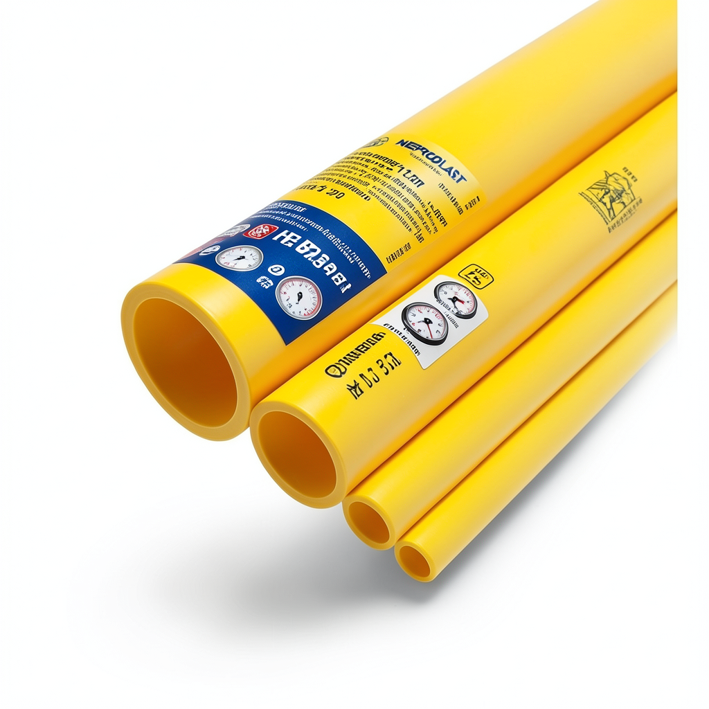 مواسير HDPE PE 80 ضغط 12.5 بار قطر 315 مم سمك 28.6 مم لون أصفر | نيبروبلاست