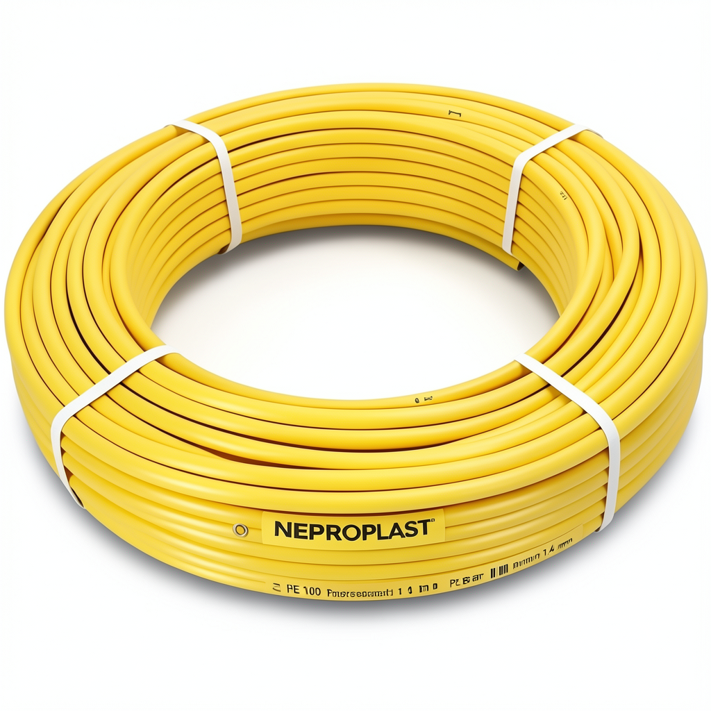 Neproplast HDPE Pipes PE 100 Pressure 10 Bar Outside Diameter 125 mm Thickness 7.4 mm Yellow | NEPROPLAST