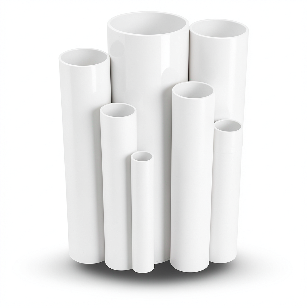 مواسير UPVC ضغط 12 بار قطر خارجي 26.6 مم سمك 1.6 مم لون أبيض