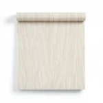 Pattern wall covering beige color, length 10m, width 1.06m, model 78006