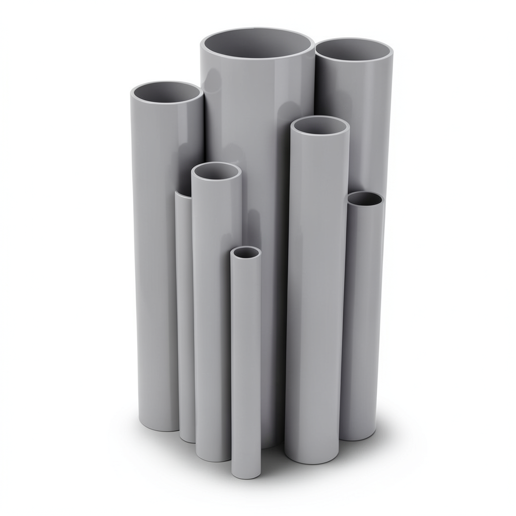 UPVC Pipes Nominal Pressure 12 Bar Outside Diameter 26.9 mm Thickness 1.8 mm Gray
