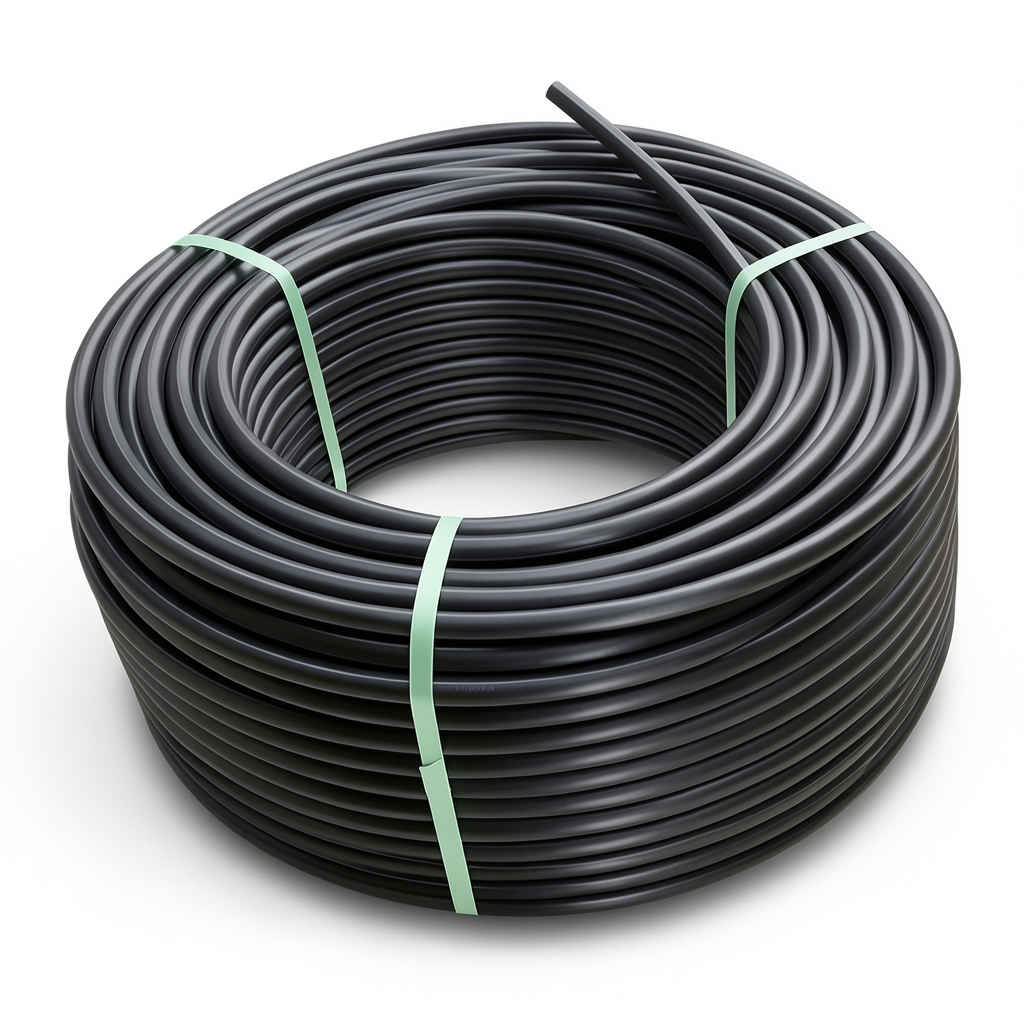 لفة أنابيب HDPE ضغط 20 بار PE100 قطر خارجي 75 مم SDR 9 لون أسود
