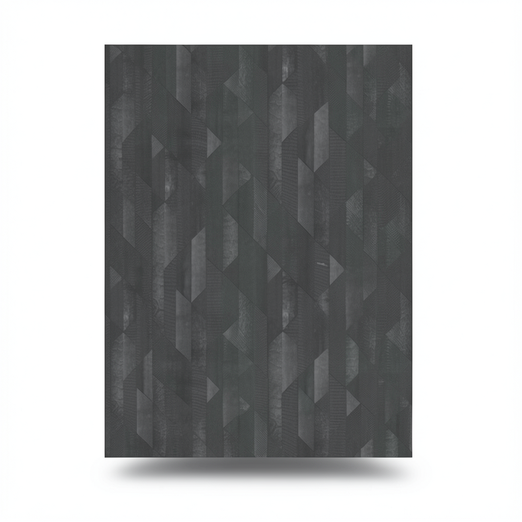 Italian Wallpaper Dark Gray Geometric Design, Size 10mx1.06m, Model RC19067