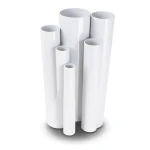 مواسير UPVC قطر خارجي 125 مم سمك 2.5 مم لون أبيض