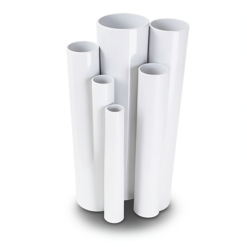 مواسير UPVC قطر خارجي 125 مم سمك 2.5 مم لون أبيض
