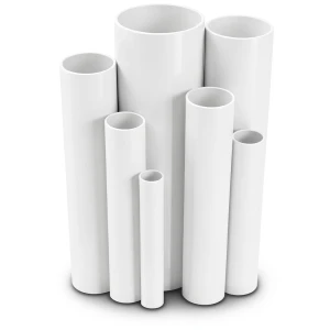 مواسير UPVC قطر خارجي 200 مم سمك 4.9 مم لون أبيض