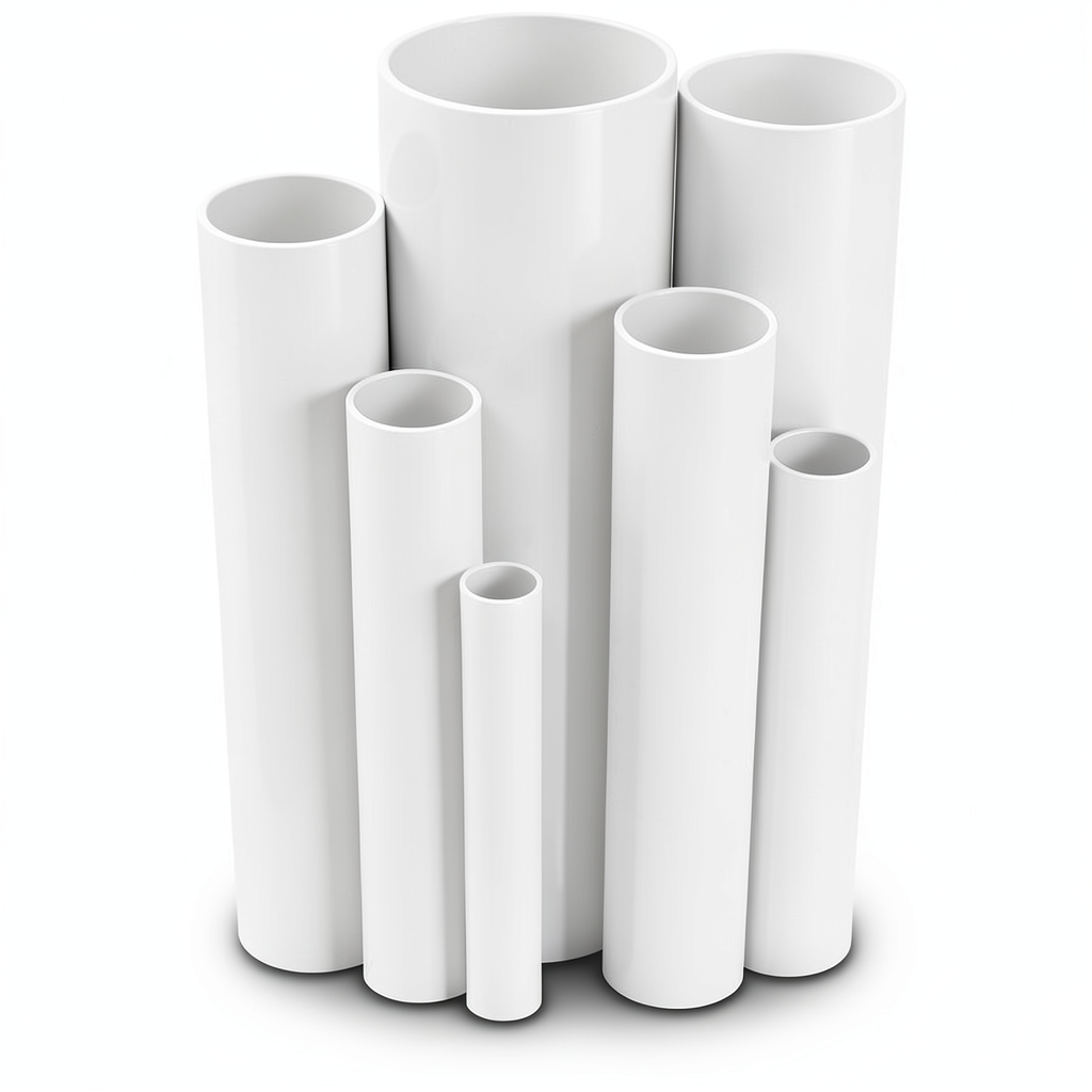 مواسير UPVC قطر خارجي 200 مم سمك 4.9 مم لون أبيض