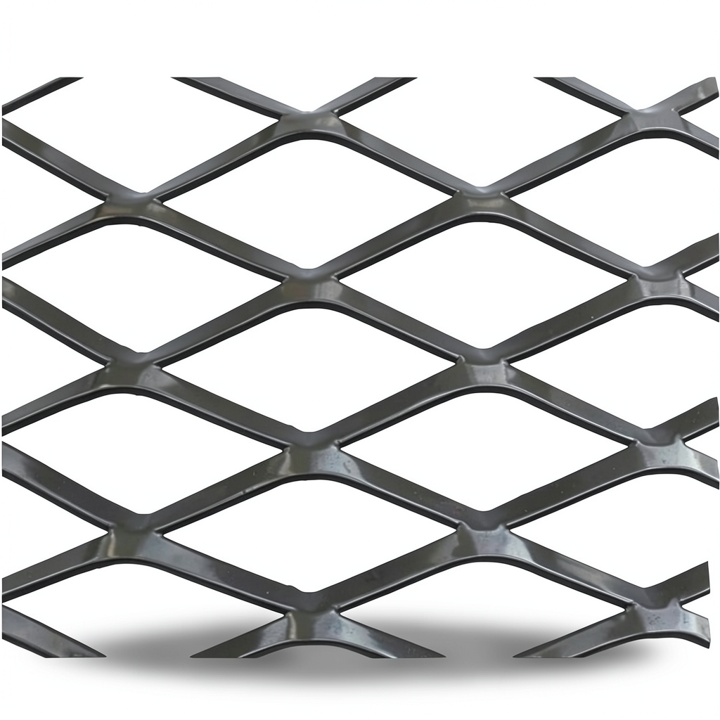 Hot Rolled Black Steel Expanded Metal Mesh 2.3 mm Thick 1.22m Width 4m Length