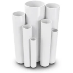 مواسير UPVC قطر خارجي 400 مم سمك 9.8 مم لون أبيض