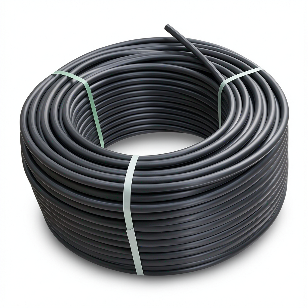 HDPE Plastic Coil Pipe PN 12.5 Bar PE 80 OD 25 mm SDR 11 Black