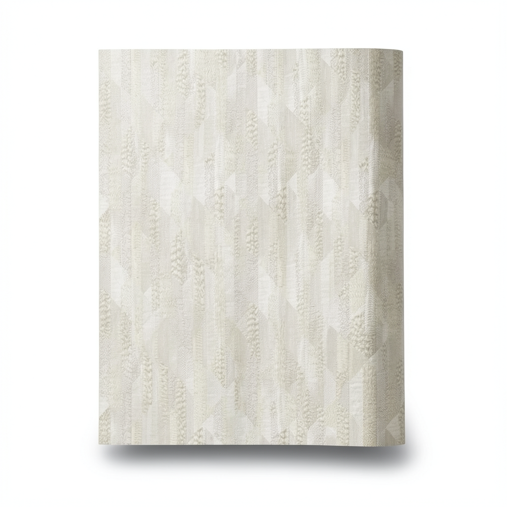 Italian Wallpaper Geometric Design Beige Color, Size 10m x 1.06m, Model RC19069