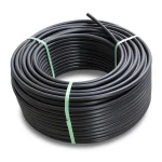 لفة أنابيب HDPE ضغط 12.5 بار PE 80، قطر خارجي 75 مم، SDR 11، أسود