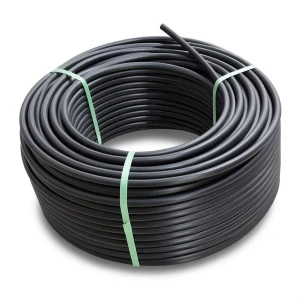 لفة أنابيب HDPE ضغط 12.5 بار PE 80، قطر خارجي 75 مم، SDR 11، أسود