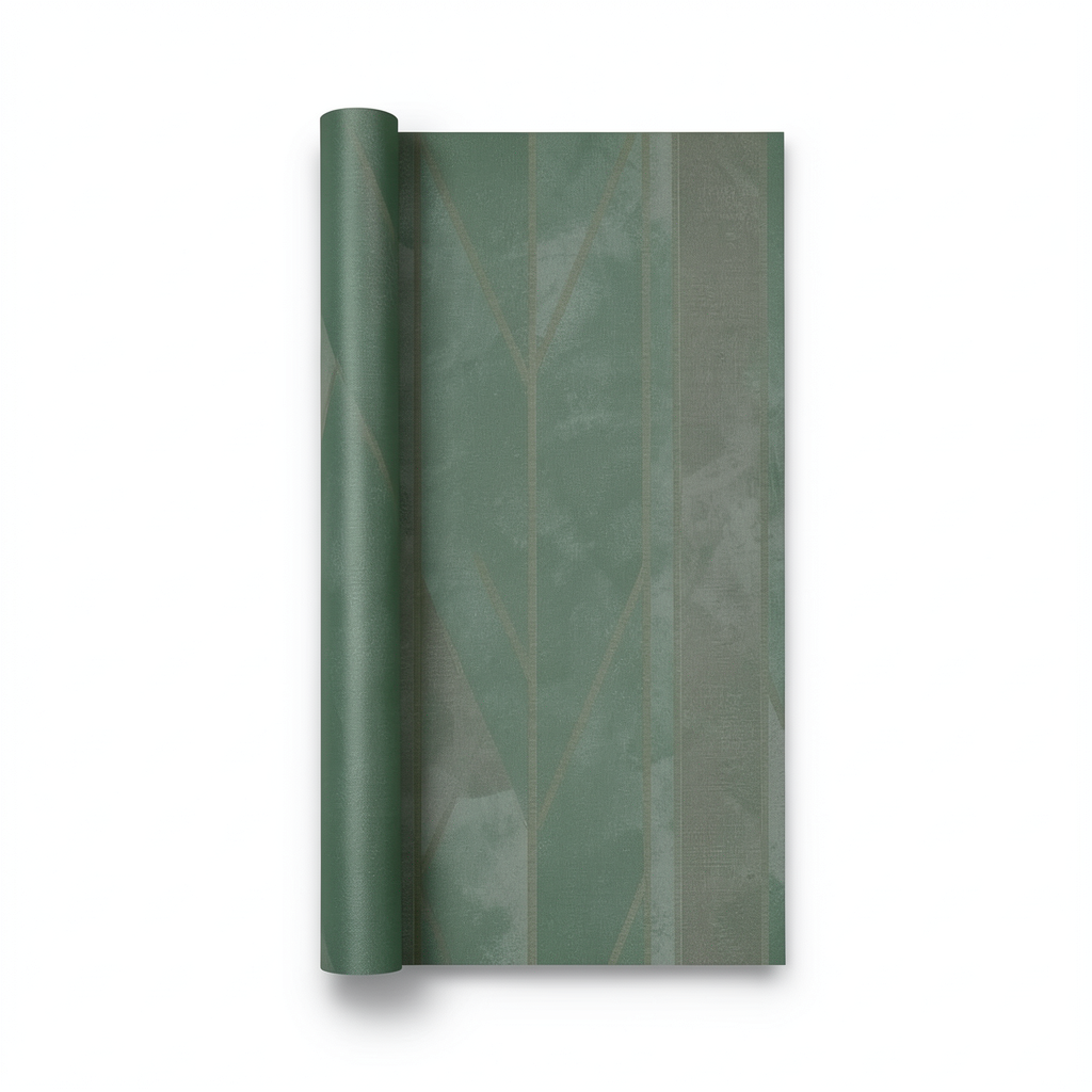 Italian Wallpaper 10m x 0.73m Green Color, Model 44826