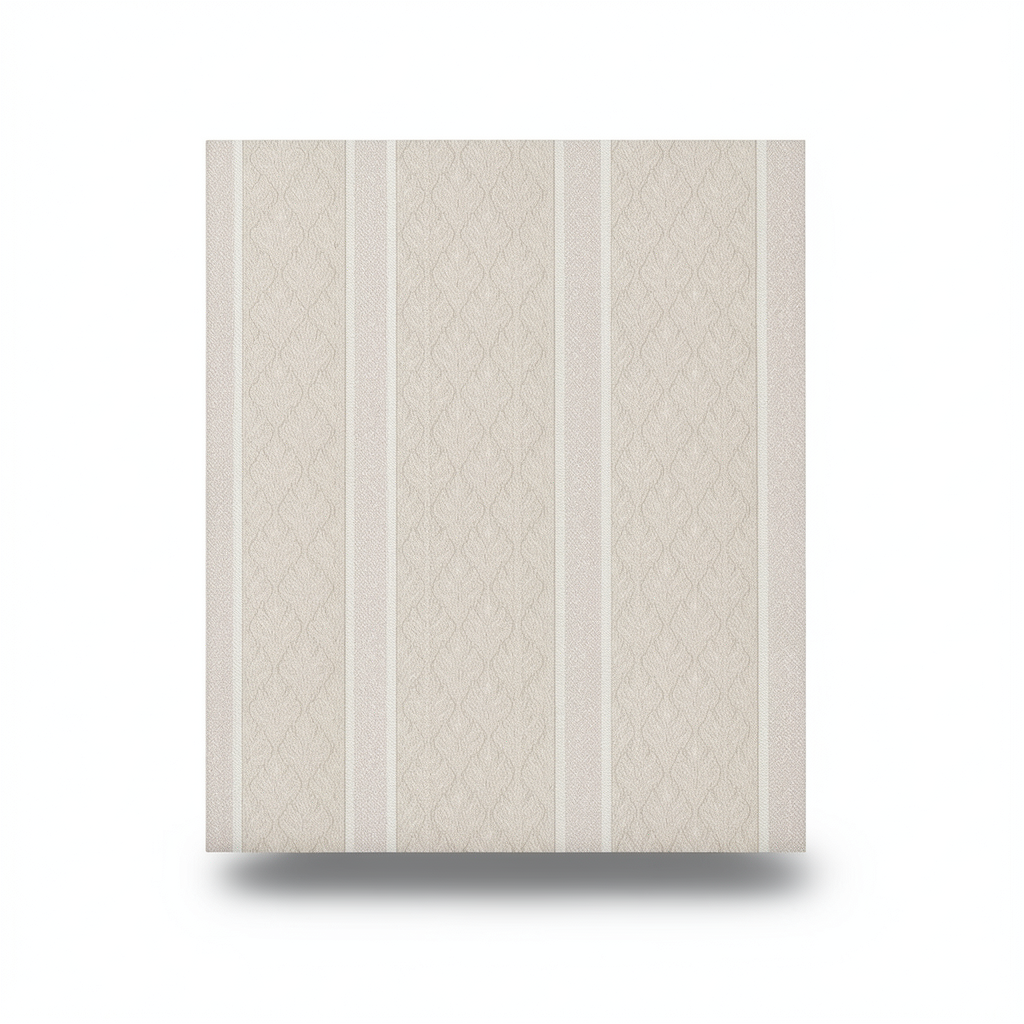 Italian Wallpaper Striped Design 10m x 0.73m, Beige, Model 3937