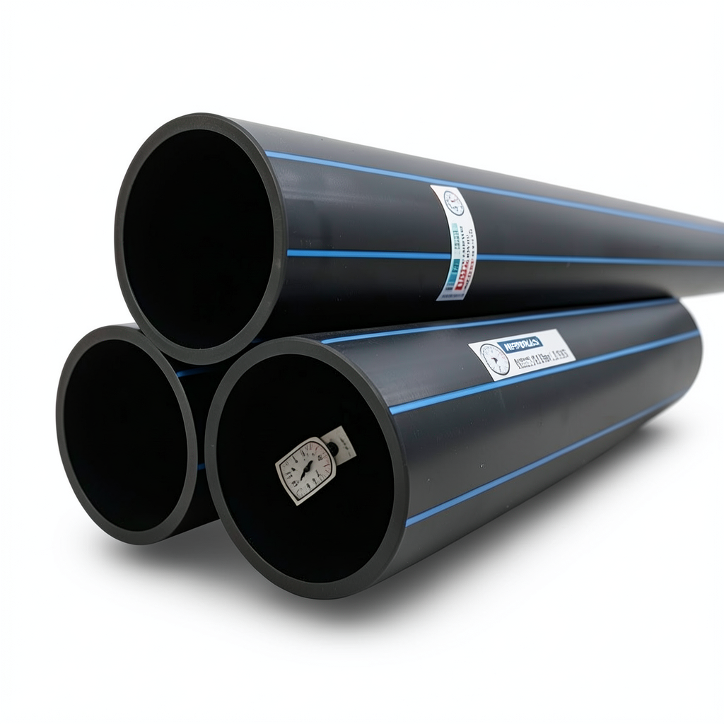HDPE Pipes PE 80 Pressure 12.5 Bar Diameter 355 mm Thickness 32.2 mm Black | NEPROPLAST