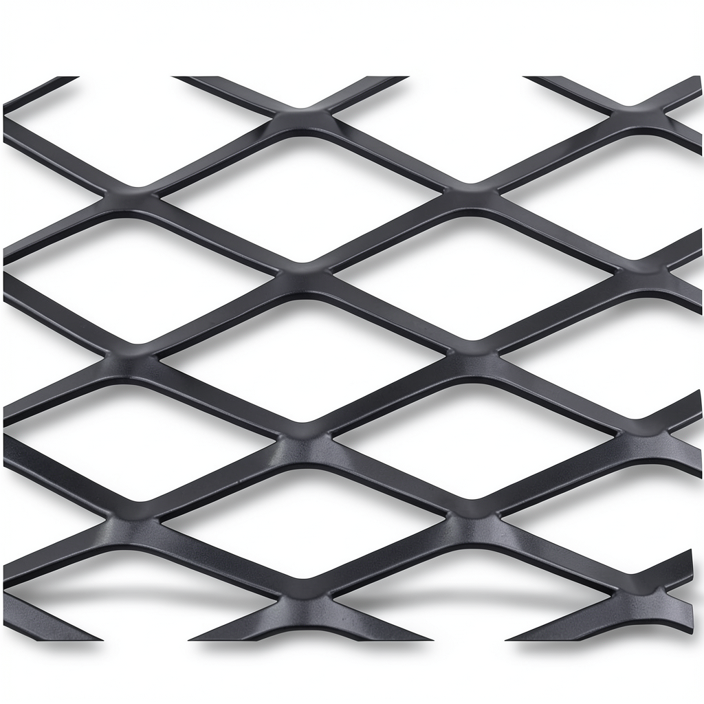 Hot Rolled Black Steel Expanded Metal Mesh 2.3 mm Thick 1.22x5 m