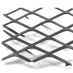 Hot Rolled Black Steel Expanded Metal Mesh 2.7 mm Thickness 5m Length 1.22m Width