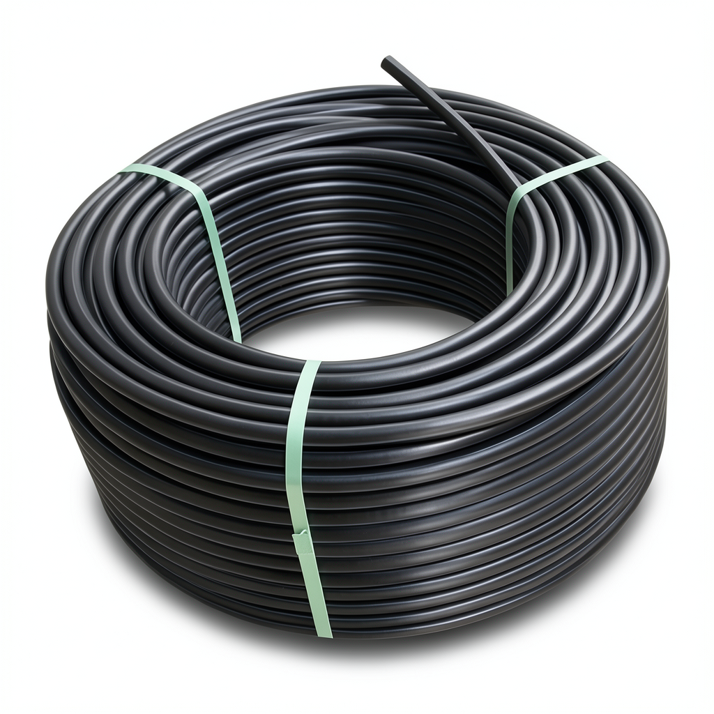 لفة أنابيب HDPE ضغط 16 بار PE 80 قطر خارجي 16 مم SDR 9 لون أسود