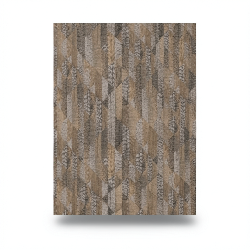 Italian Wallpaper Brown Color Geometric Design, Size 10m x 1.06m, Model RC19072