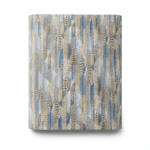 Italian Wallpaper Blue With Brown Geometric Design, Size 10m x 1.06m, Model RC19070