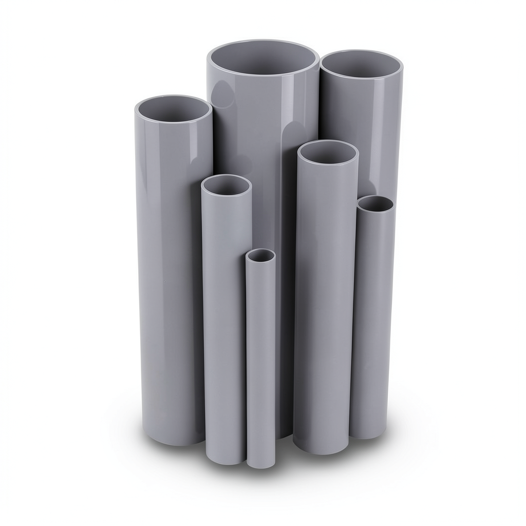 مواسير UPVC قطر خارجي 40 مم سمك 1.8 مم لون رمادي