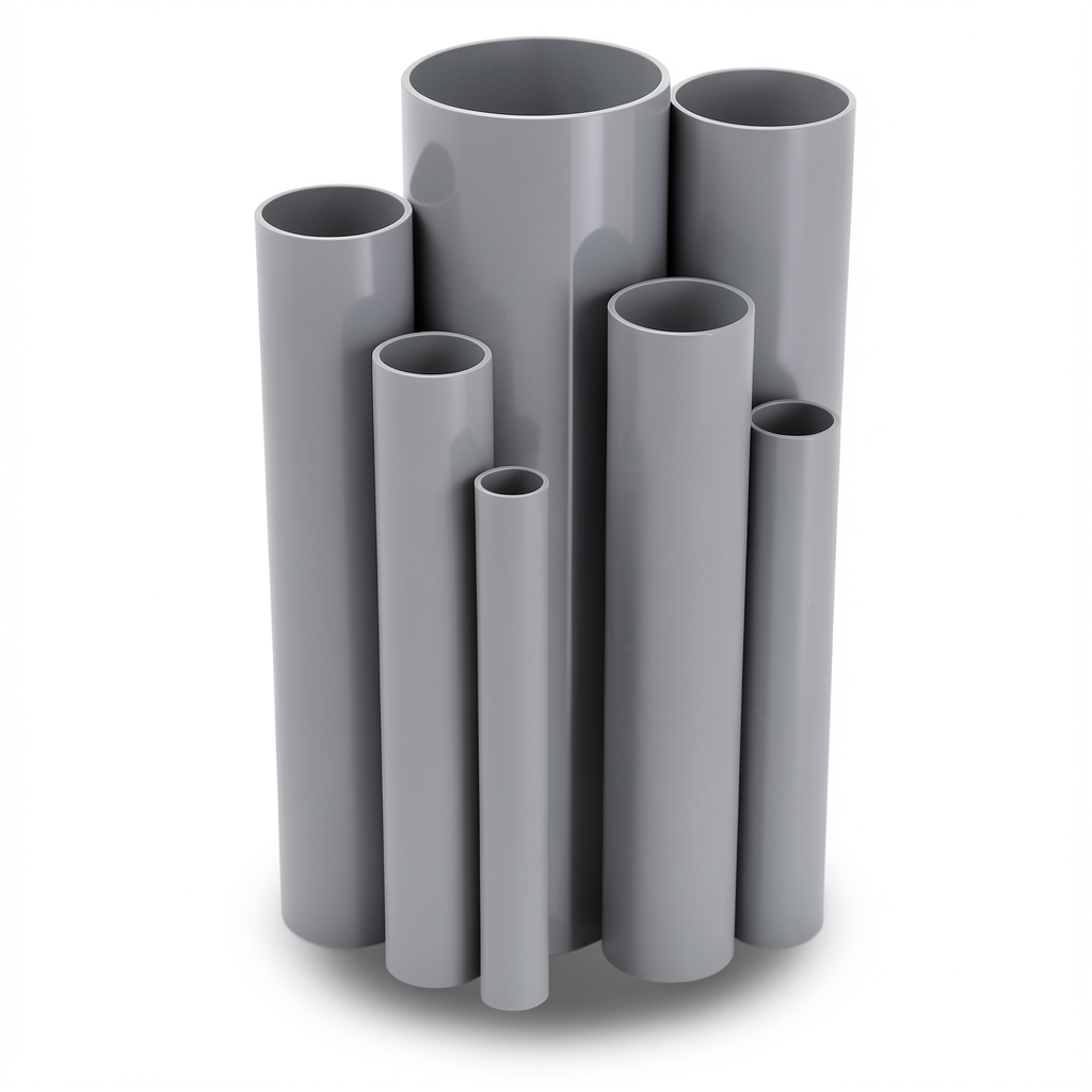 مواسير UPVC قطر خارجي 50 مم سمك 1.8 مم لون رمادي
