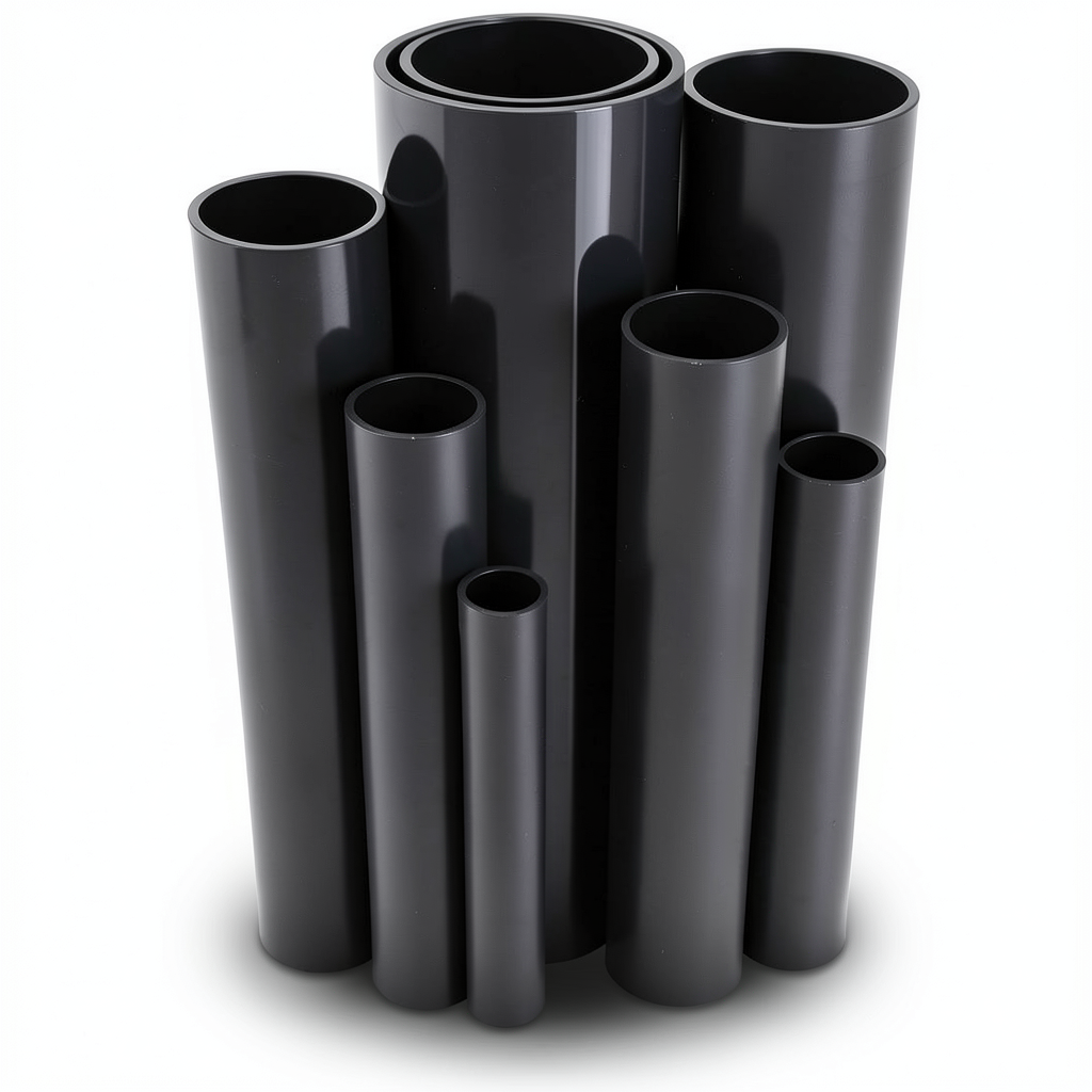 UPVC Pipes Outside Diameter 75 mm Thickness 1.8 mm Black
